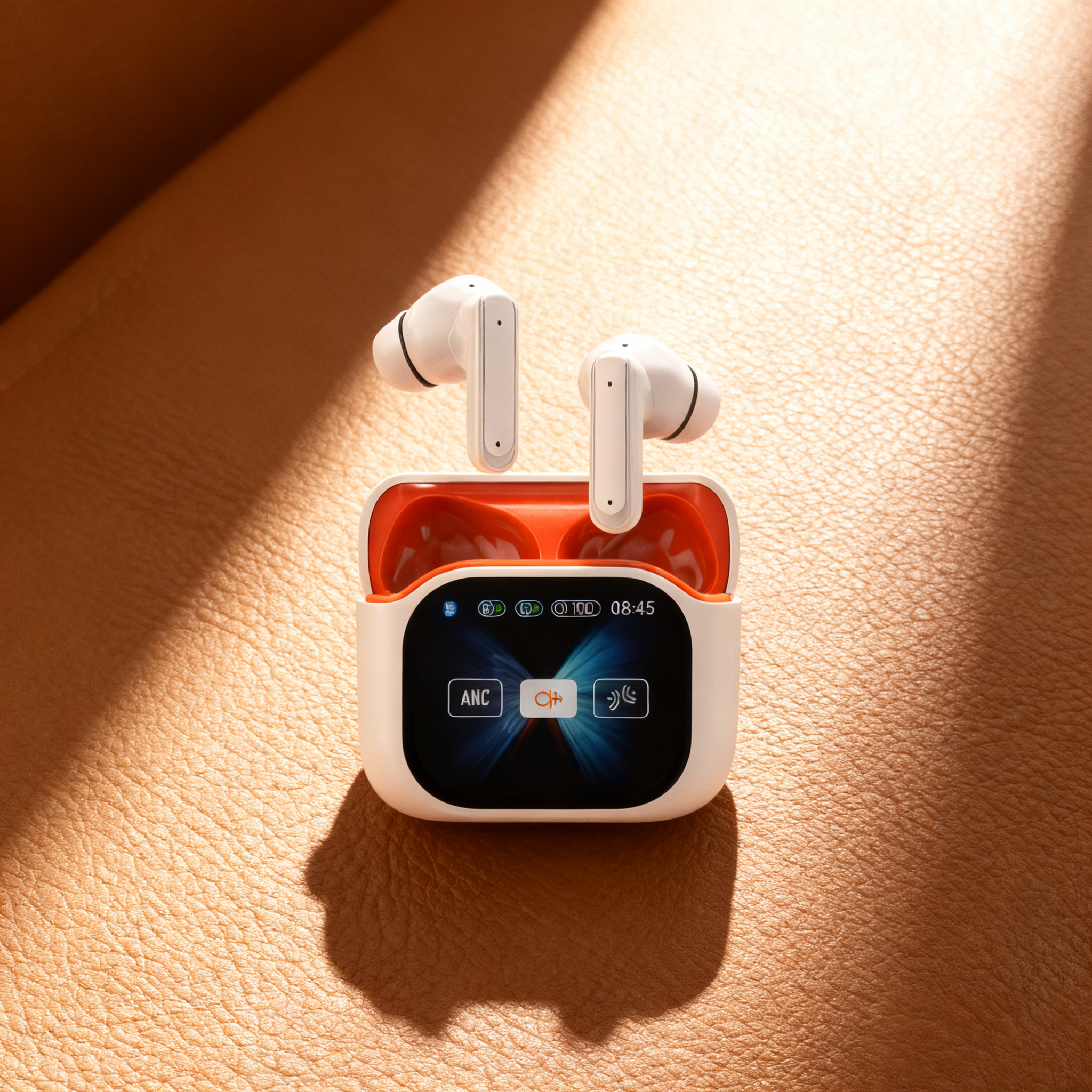 LED Touch Screen In-Ear ANC + ENC Bluetooth Earbuds – Dual Color