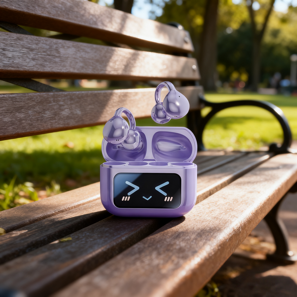 Wireless Open-Ear Bone Conduction Earbuds with Touch Screen – Dual Color