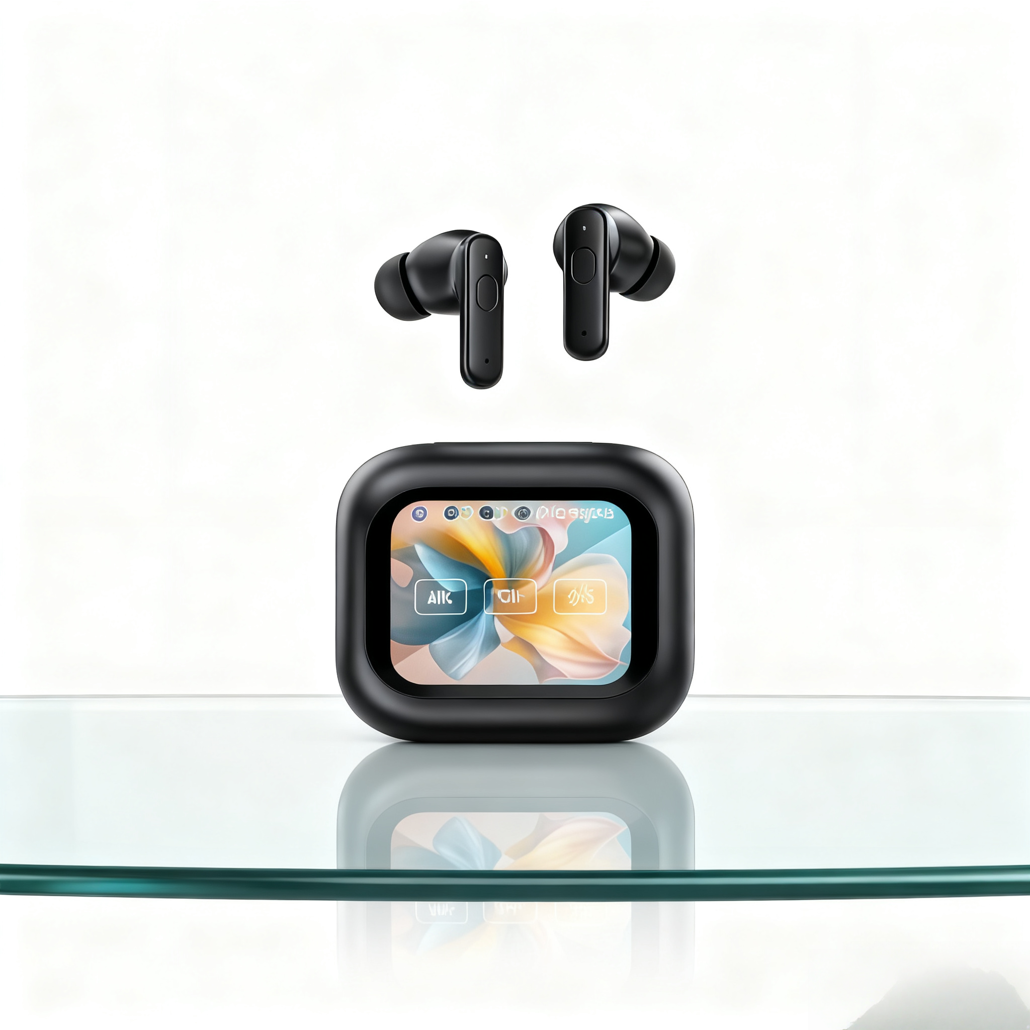 Full-Color Touchscreen ANC In-Ear Bluetooth Headphones – Dual Color
