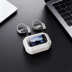 Wireless Earhook Bluetooth Headphones with ENC and Display – Dual Color