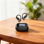 Wireless Earhook Bluetooth Headphones with ENC and Display – Dual Color