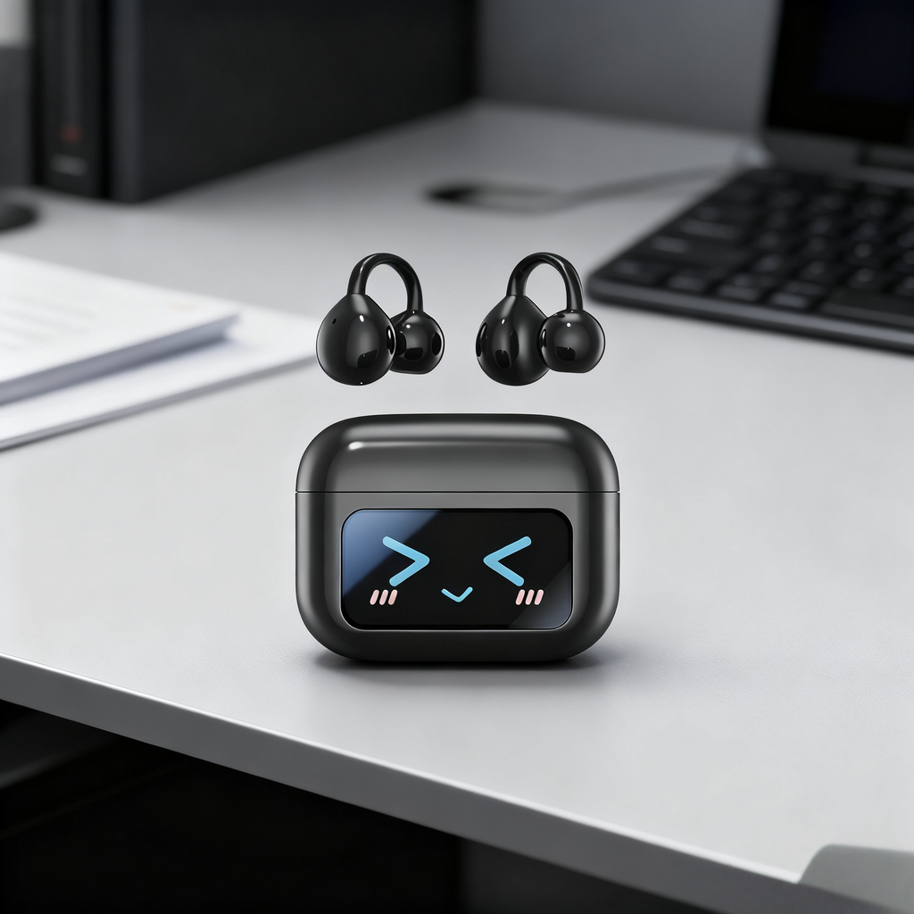 Wireless Open-Ear Bone Conduction Earbuds with Touch Screen – Dual Color