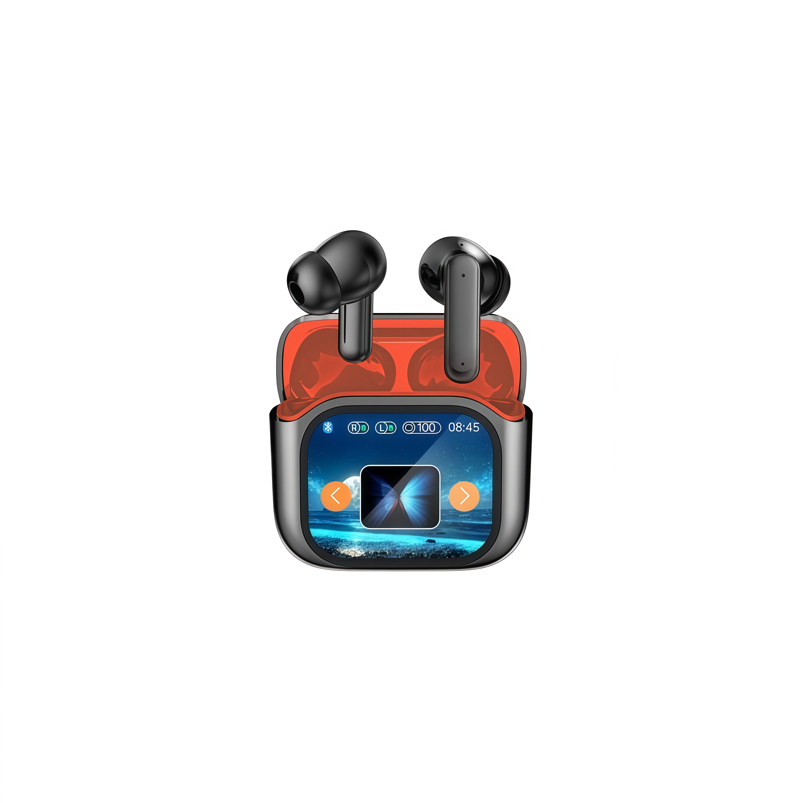 LED Touch Screen In-Ear ANC + ENC Bluetooth Earbuds – Dual Color