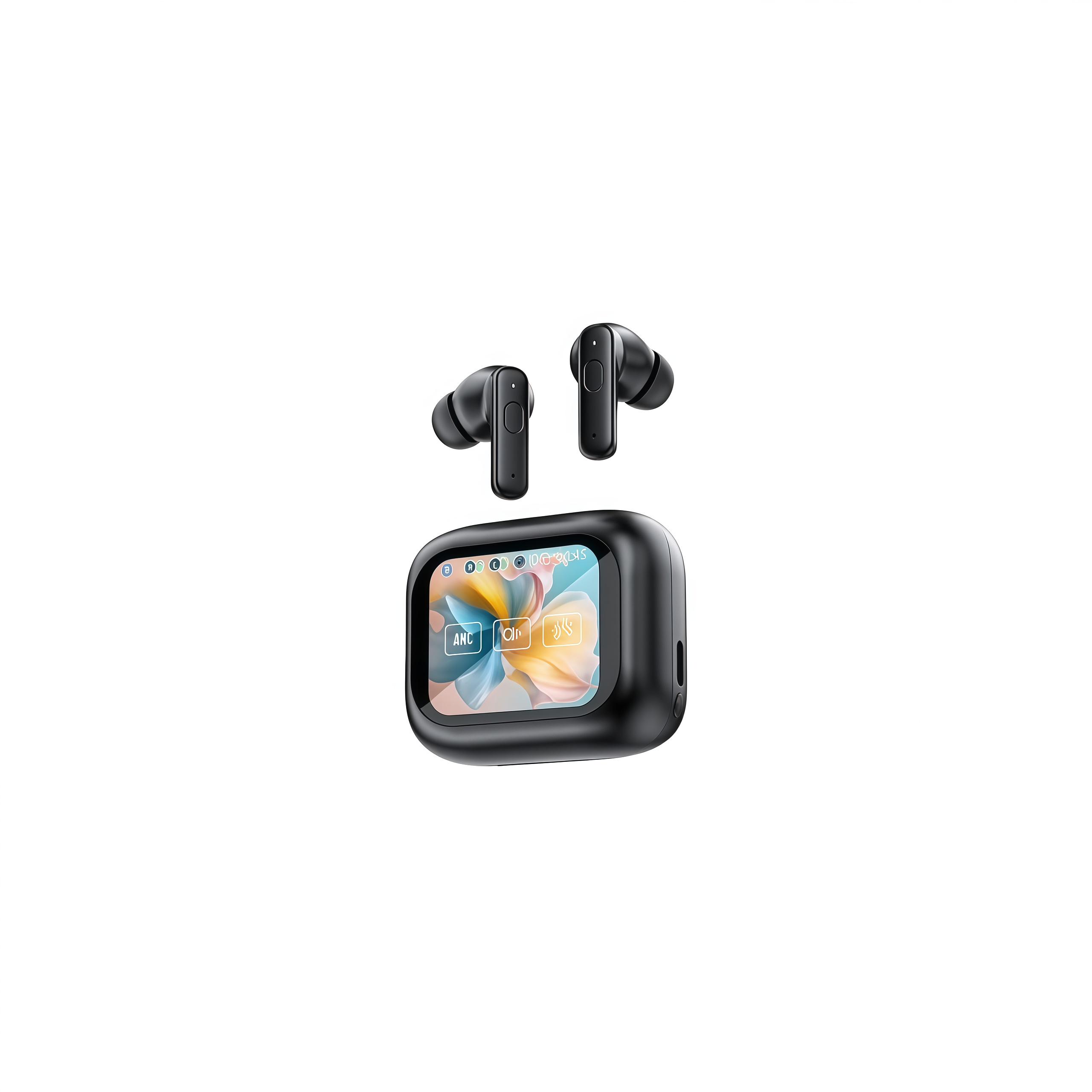 Full-Color Touchscreen ANC In-Ear Bluetooth Headphones – Dual Color